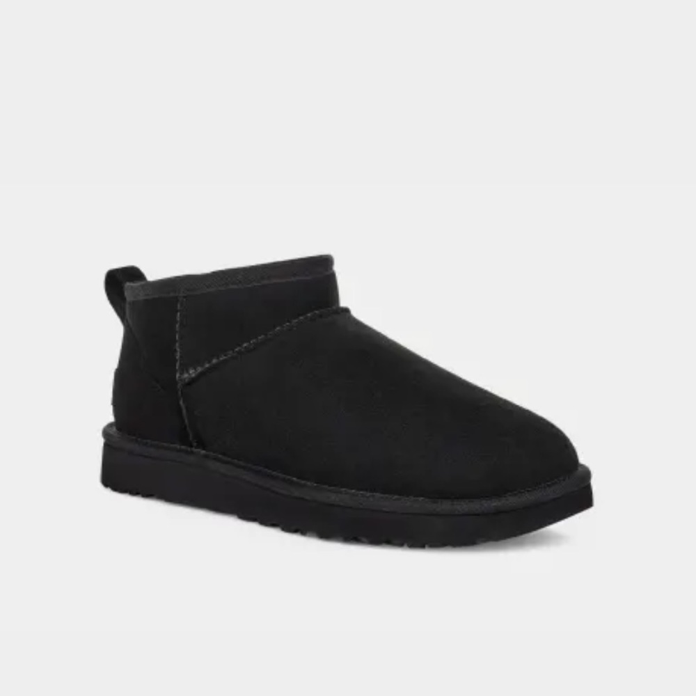 Classic Ultra Mini Uggs in Black - Size 8